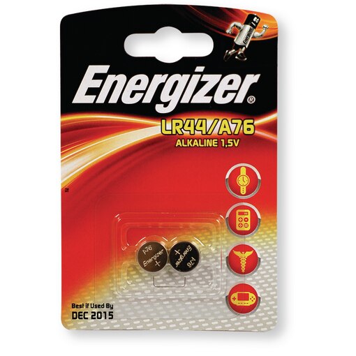 Pilha alcalina Energizer tipo botão LR44/A76